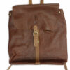 FP Leather Backpack - Glossy brown